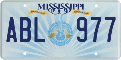 MS license plate ABL977