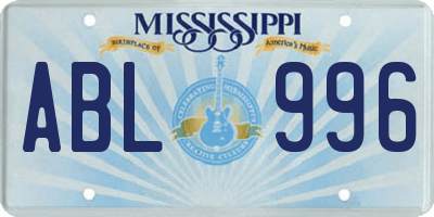 MS license plate ABL996