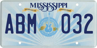 MS license plate ABM032