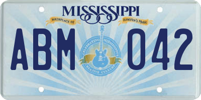 MS license plate ABM042