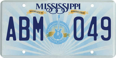 MS license plate ABM049