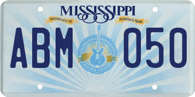 MS license plate ABM050