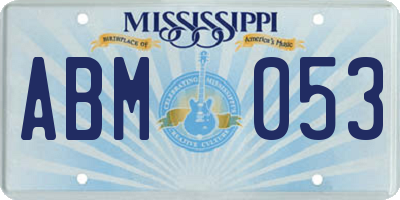 MS license plate ABM053