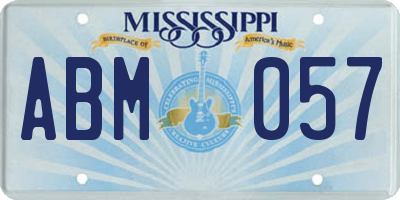 MS license plate ABM057