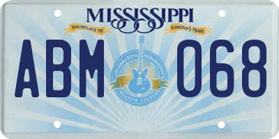 MS license plate ABM068