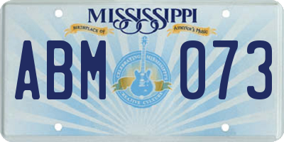 MS license plate ABM073