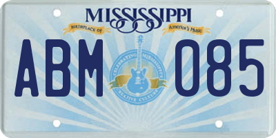 MS license plate ABM085