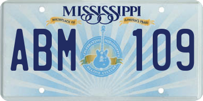 MS license plate ABM109