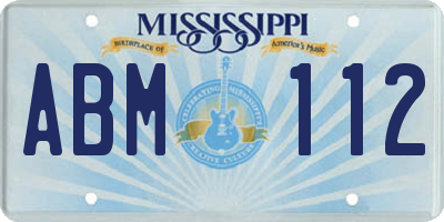 MS license plate ABM112