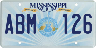 MS license plate ABM126