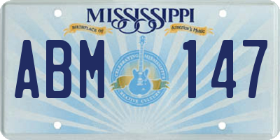 MS license plate ABM147