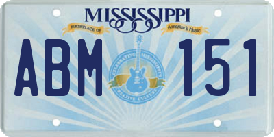 MS license plate ABM151