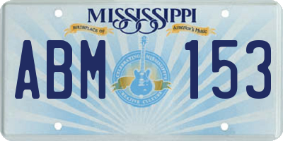 MS license plate ABM153