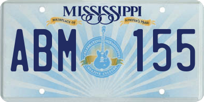 MS license plate ABM155