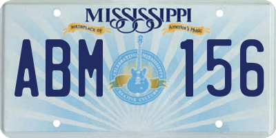 MS license plate ABM156