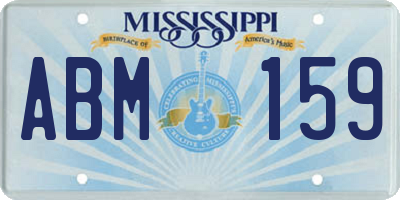 MS license plate ABM159