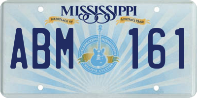 MS license plate ABM161