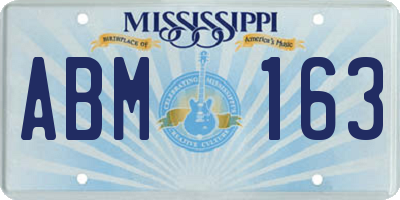 MS license plate ABM163