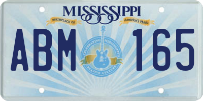 MS license plate ABM165