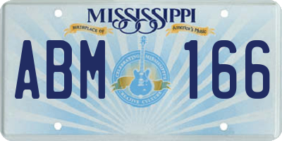 MS license plate ABM166