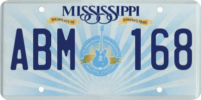 MS license plate ABM168