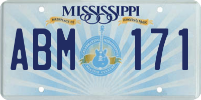 MS license plate ABM171