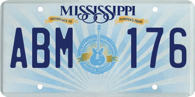 MS license plate ABM176