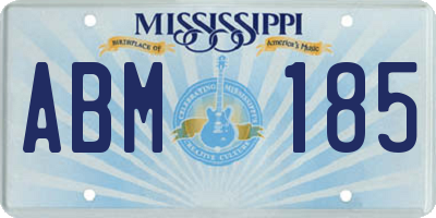 MS license plate ABM185