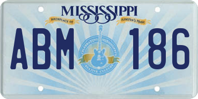 MS license plate ABM186