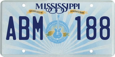 MS license plate ABM188