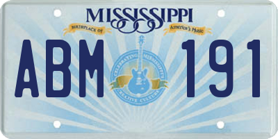 MS license plate ABM191