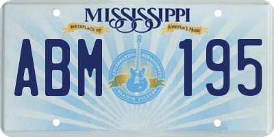 MS license plate ABM195