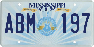 MS license plate ABM197