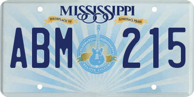 MS license plate ABM215