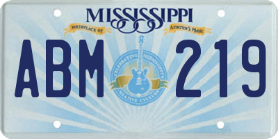 MS license plate ABM219