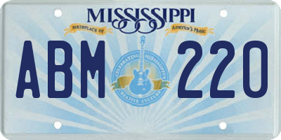 MS license plate ABM220