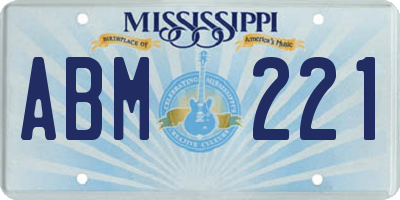 MS license plate ABM221