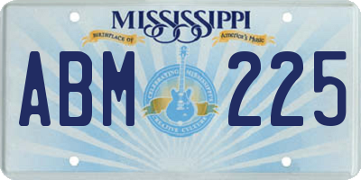 MS license plate ABM225