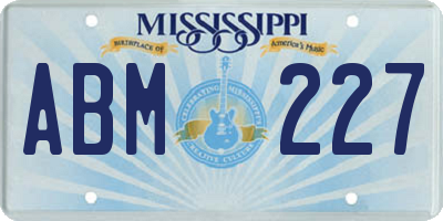 MS license plate ABM227