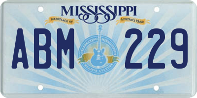 MS license plate ABM229