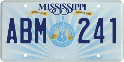 MS license plate ABM241