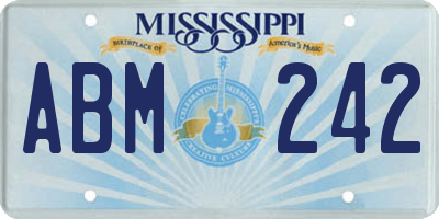 MS license plate ABM242