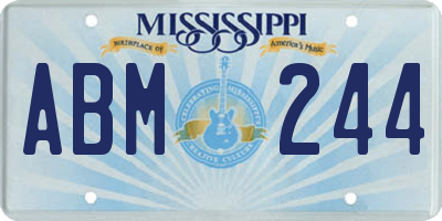 MS license plate ABM244