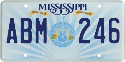 MS license plate ABM246