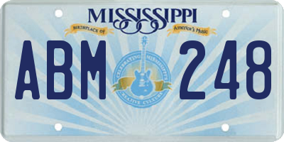 MS license plate ABM248