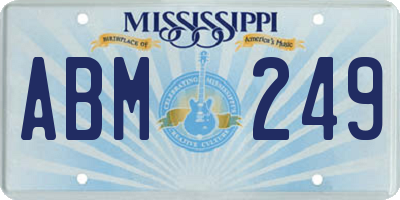 MS license plate ABM249