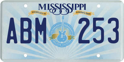 MS license plate ABM253