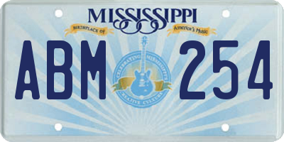 MS license plate ABM254