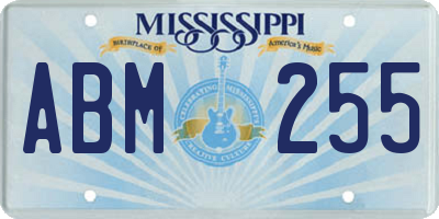 MS license plate ABM255