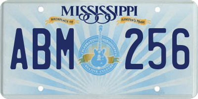 MS license plate ABM256